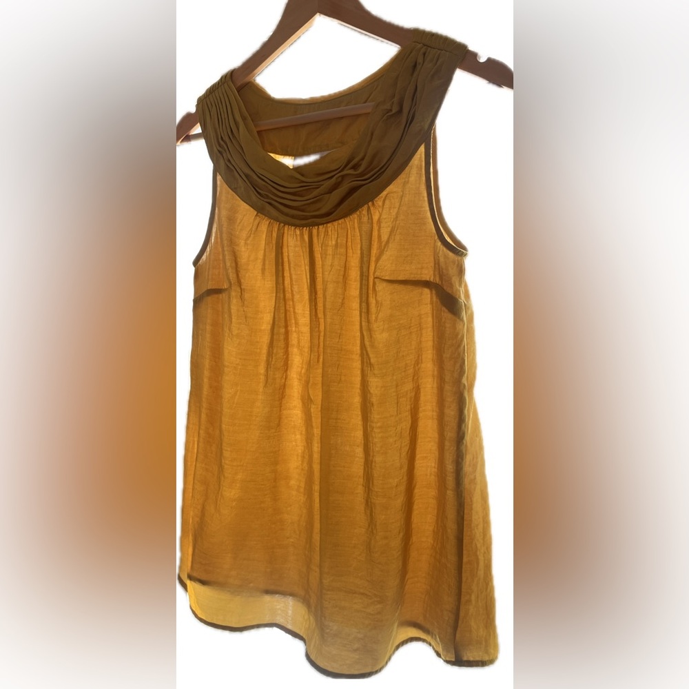 Elegant Mustard Sleeveless Top